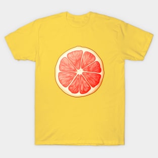 Slice of Grapefruit Illustration T-Shirt